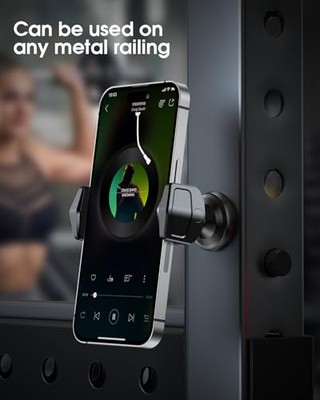 Sunmig Gym Magnetic Phone Holder - 360° Rotatable Mount For Equipment