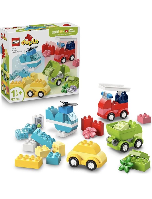 LEGO DUPLO 10474 My First Creative Vehicles 42 Pcs Lego Set for Toddlers 1+ Year