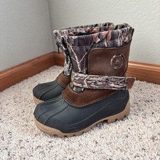 Boy's Ozark Trail Kids Hiking Boots Camouflage Brown- Size 7 Snow Winter