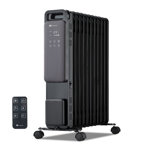 Oil Filled Radiator | 2500W Digital 11 Fin Portable Electric Heater | PureMate