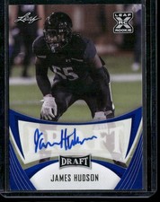 2021 Leaf Draft James Hudson #BA-JH4 Auto Autographs Blue