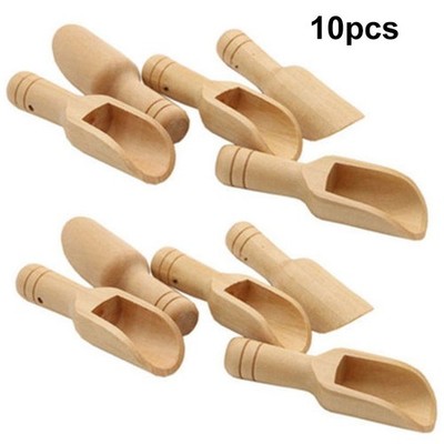 10 Stück kleine Holzschaufel Zucker, Salz, Mehl, Badesalz/Milch/Kaffee, Küchenschaufel
