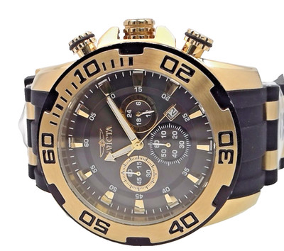 INVICTA WATCH 22344-B PRE OWNED 50MM VD53 QUARTZ 3 YEAR WARRANTY NO BOX