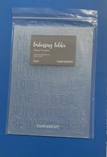 CTMH- Close to My Heart 5 X 7 Embossing Folder- Happy Thoughts- Z3249