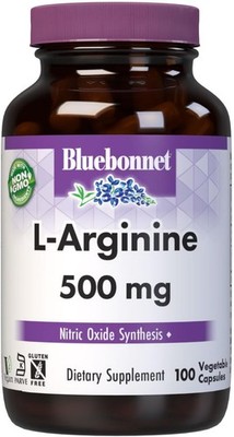 Bluebonnet Nutrition L-Arginine 500mg, Free-Form Amino Acid, Nitric Oxide Precur