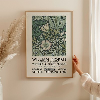 William Morris Exhibition Poster - Floral Wall Art - 12X16/16X20