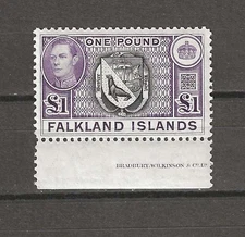 FALKLAND ISLANDS 1938/50 SG 163 Variety MNH CERT