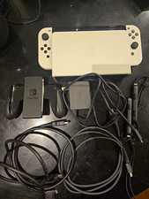 Nintendo Switch OLED Model White/Black Dockable Console Bundle w/ Dock Joy-Cons