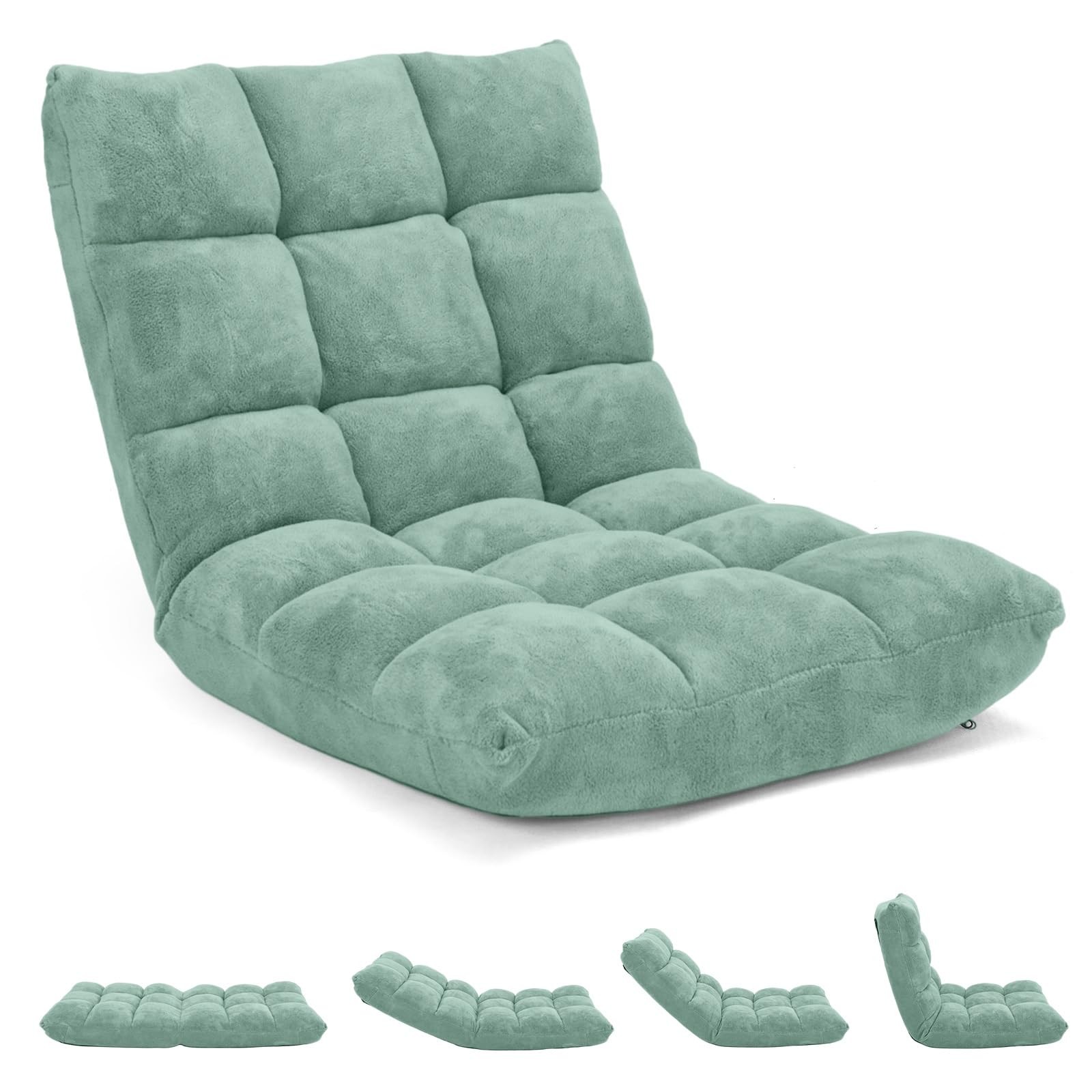 , Floor Gaming Chair W/soft Coral Fleece, Alloy Steel ...