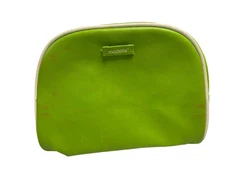 Modella Lime Green Cosmetic Travel Zip Bag Pink Lining Makeup Case Kits Beauty