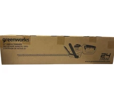Greenworks 24V 22 inch Laser Cut Cordless Hedge Trimmer HT24B04, Tool Only