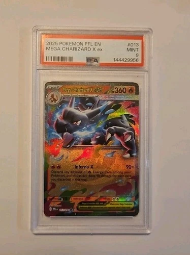 Mega Charizard X EX 013/094 Pfl En-phantasmal Flames Pokemon PSA 9
