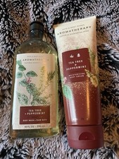 Bath  Body Works Aromatherapy Tea Tree  Peppermint Set- Body Wash  Body Cream