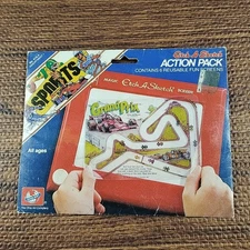 Etch A Sketch Action Pack Sports 6 Vintage Reusable Fun Screens 1981 Ohio Art