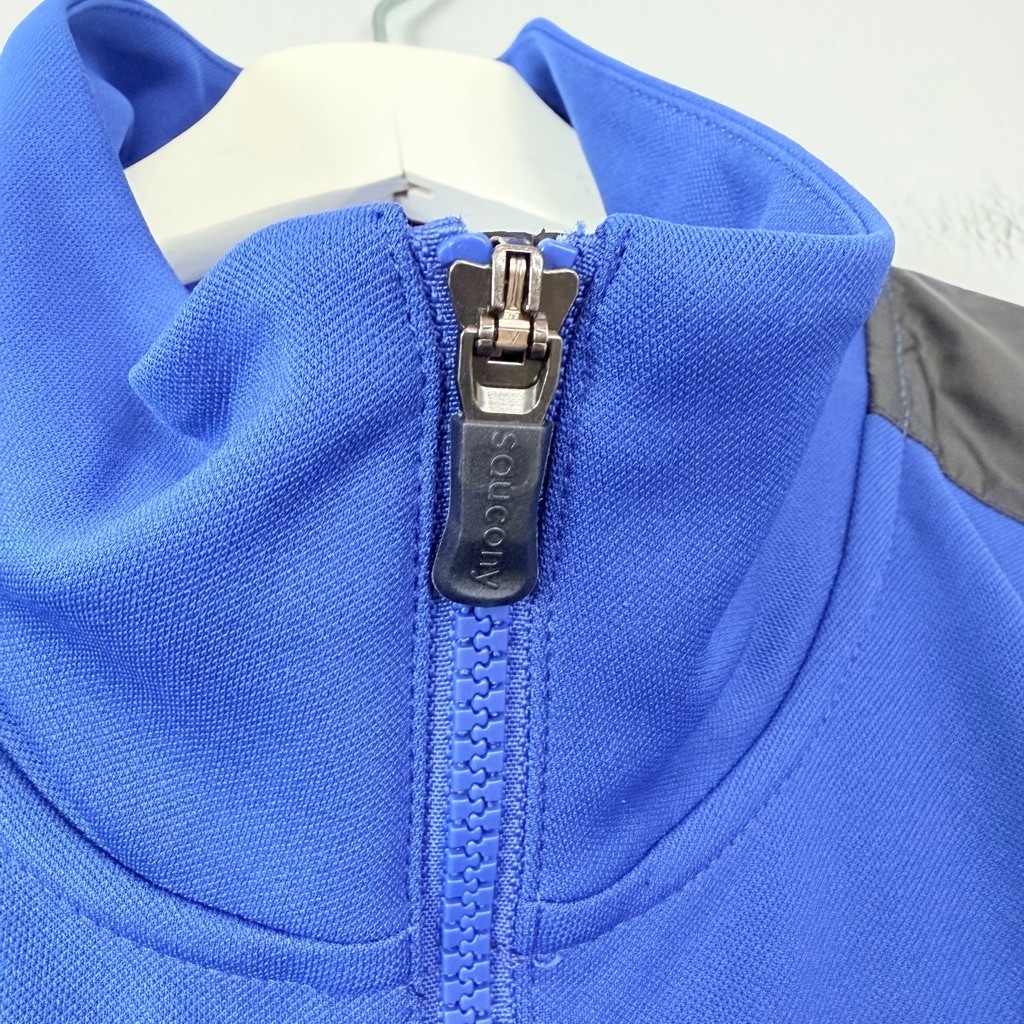 Saucony Performance Jacket Men's Size Medium Blue Black Full Zip Activewear thumbnail 6