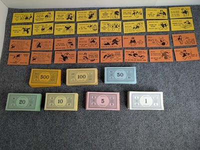 Monopoly1935 Commemorative Edition Replacement Chance/Community Cards & Money