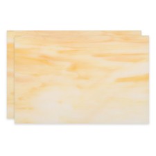4 x 6 Inch Stained Glass Sheets, 2 Sheets Art Glass, Apricot