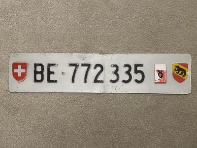 Nummernschild Schweiz Swiss Bern Europa original gebraucht BE 772 335