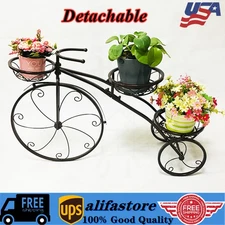 3 Tier Metal Plant Stand Garden Decor Planter Holder Flower Pot Shelf Rack Black