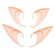  Cosplay Fairy Pixie Elf Ears - Soft Pointed Tips Anime Party Dress Up 2 Pair