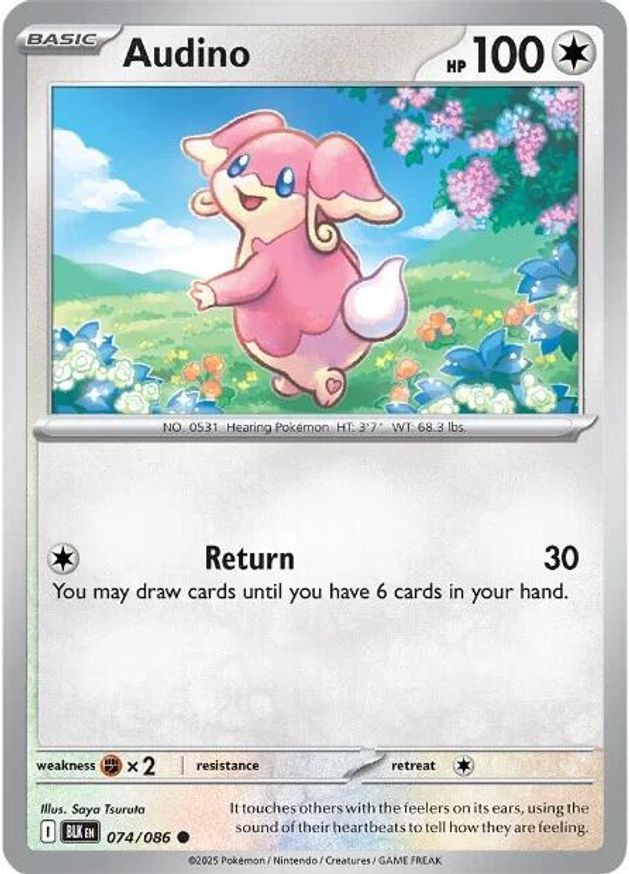 Pokemon Audino (74/324) Black Bolt NM