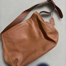 COACH 4161 Vintage Leather Shoulder Hobo Bag Brown Old Coach Women