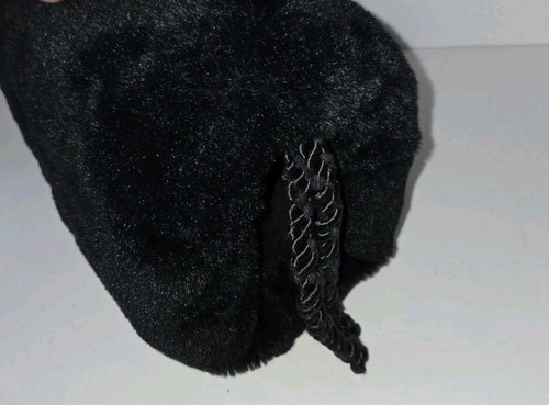 BLACK cat Ears Face Whiskers Faux Fur Handwarmer Muff - Picture 2 of 5