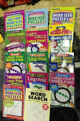 Lot of 6 Dell Penny Press Word Search Puzzle Books UNSORTED MIXED Seek Hunt