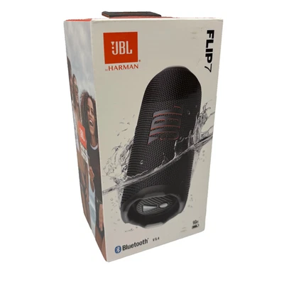 JBL Flip 7 schwarz Bluetooth Box Lautsprecher kabelloser tragbarer IP68 Musikbox