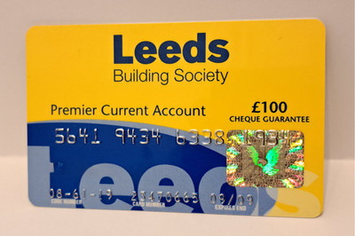 Sammlerstück Vintage UK Leeds und Holbeck £100 Scheck Garantiekarte Ablauf 9/09