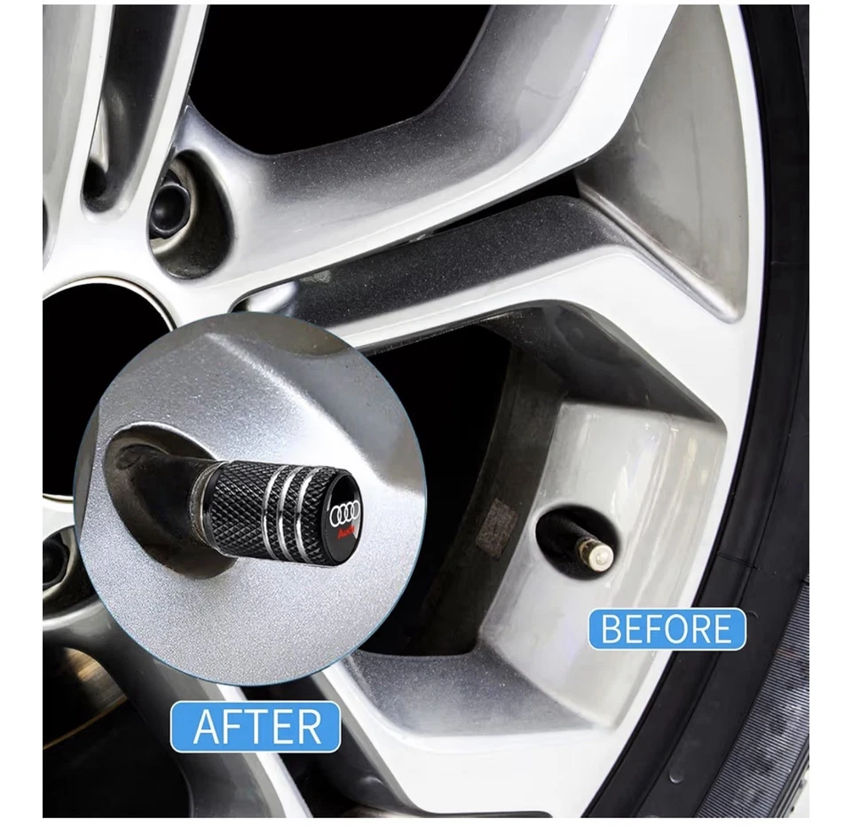 4x Haste de Válvula de Ar para Pneu de Carro Audi Todas as Series Tampas Loja Local eBay EUA!!! - Imagem 3 de 3