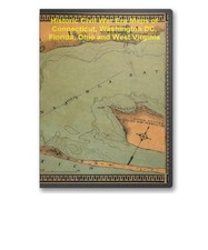 61  Rare Historic Civil War Maps of CT, Washington DC, FL, Ohio, WV  -  CD - B3