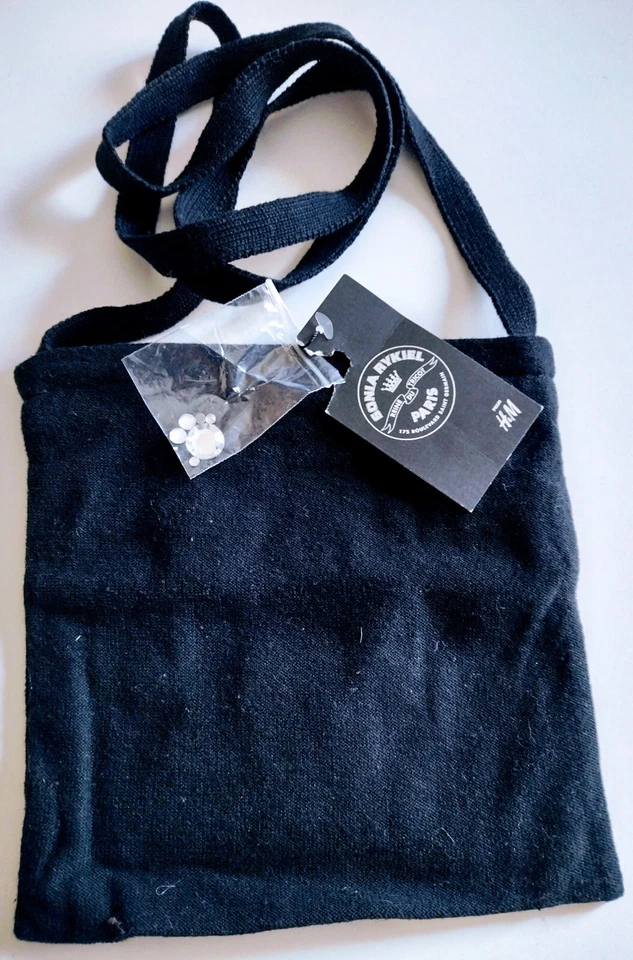 Bandolera Sonia Rykiel Paris Coleccionista Negra Tejida Estrás y Dijes Foto 3 de 4