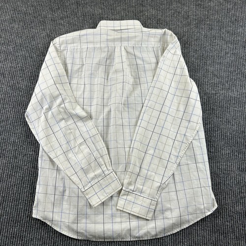Dockers Mens L White Striped Collar Button Up Long Sleeve Casual Shirt Pocket - Picture 10 of 11