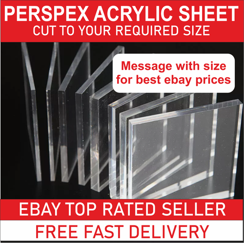 Clear Acrylic Sheet Perspex Sheet Plastic Sheet Cut To Your Sizes Please Message - Picture 5 of 9