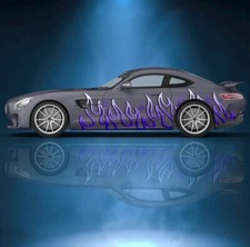 Flame Car Decals Side Decal Both Side Vinyl Racing Universal Fit