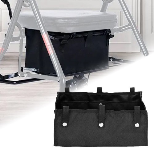 Black Basket Under Seat Rollator Storage Bag Tote for Walker 4 Wheel Rollator - Picture 10 of 24