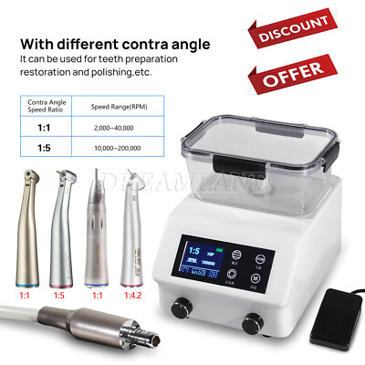 Self Water Dental LED Brushless Electric Micro Motor/Handpiece w/ Light Fit NSK