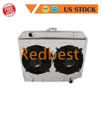 4 Row Radiatorshroudfan For 1968-1974 Dodge Charger Mopar Small Block 26core 4 Row Radiatorshroudfan For 1968-1974 Dodge Charger Mopar Small Block 26core