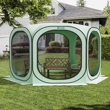 Werph Pop Up Screen Tent Camping Canopy 12x12, Screen Room with Mosquito Tent