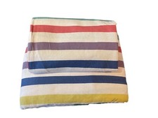 CANDY STRIPE DOUBLE FLAT SHEET - FLANNELETTE - MULTICOLOURED