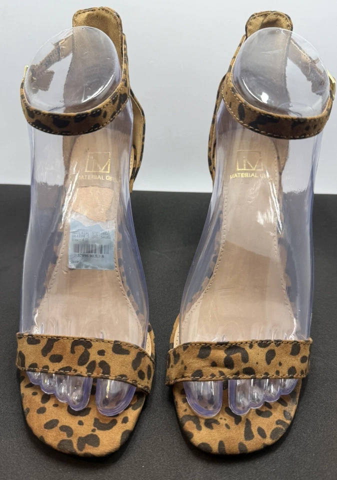Sandália Salto MATERIAL MENINA Feminina BLAIRE Estampa de Leopardo Animal Sapatos Tamanho 6M - Imagem 2 de 4