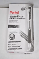 Lot of 12 Pentel Twist-Erase Click Mechanical Pencils PD275TA .5mm Tip