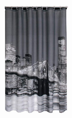 Duschvorhang Manhattan 180x180 cm Badewannenvorhang New York Raumteiler Vorhang