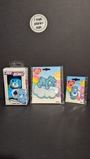 Care Bears Lot Of 3 - GRUMPY BEAR - Pin Patch and Micro Plush