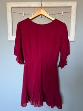 Alice and Olivia Katrina bell sleeve ruffle hem dress size 4