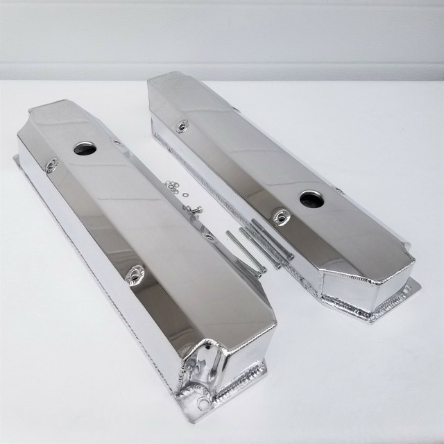 Big Block Dodge Chrysler Mopar Fabricated Polished Aluminum Valve Covers 383 440 eBay