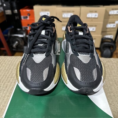 Size 6 - Women s PUMA RS-X3 Metallic Black Rose Gold (New)