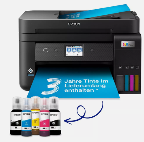 Epson Drucker EcoTank ET-4850 4-in-1 Multifunktionsgerät USB LAN WLAN Garantie