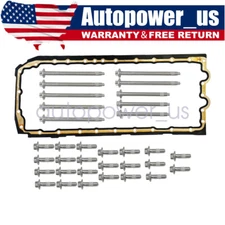 Fit BMW E88 E90 E61 E84 E86 E89 CN 11132210959 Engine Oil Pan Gasket & Bolt Kit